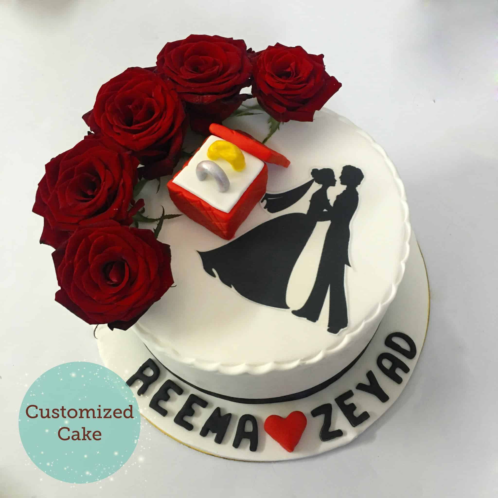 Customized Anniversary Photo Cake 
